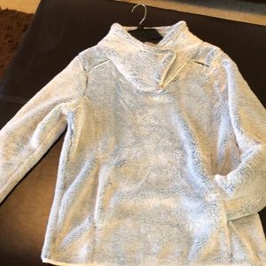 Light Blue Sherpa Style Pullover!